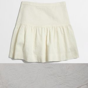 JCrew Cream Jacquard Flare Skirt In Floral D16